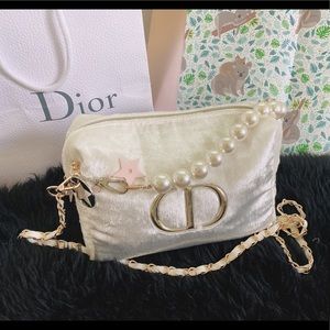 Brand new white metallic Dior Crossbody bag